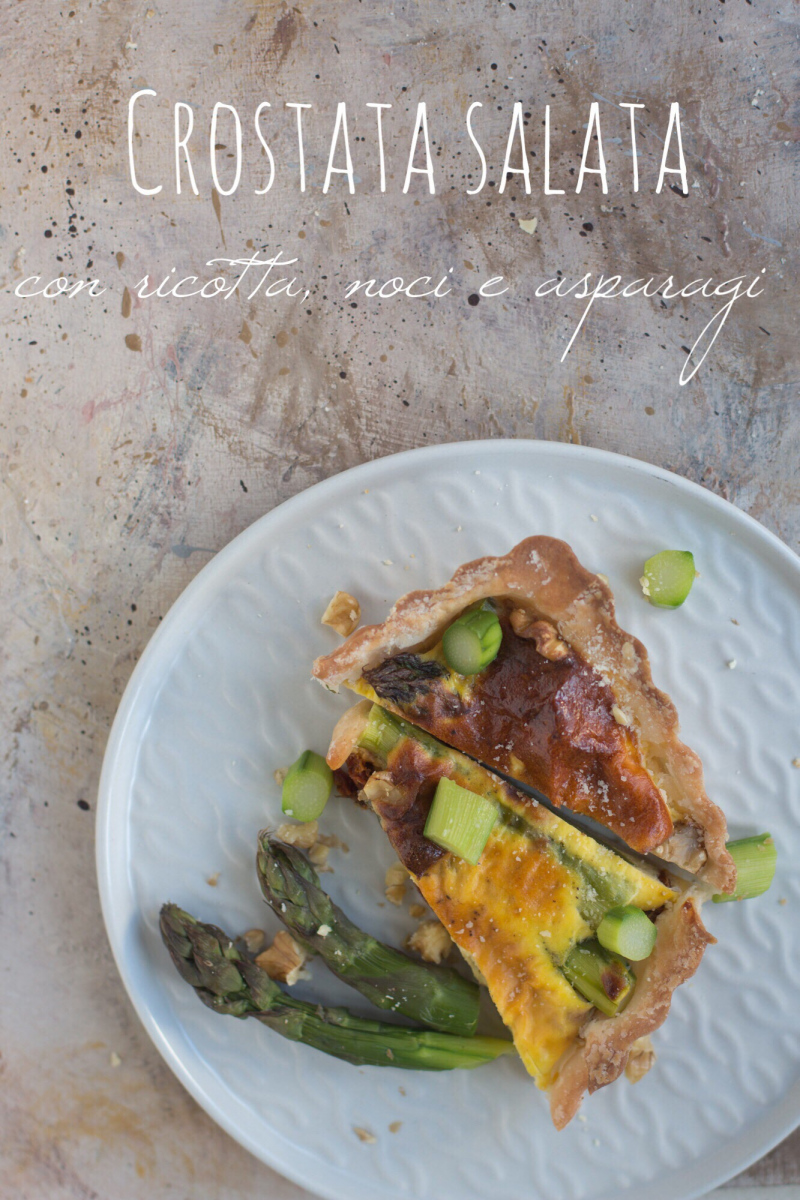 Crostata salata asparagi ricotta noci Crostata salata asparagi ricotta noci